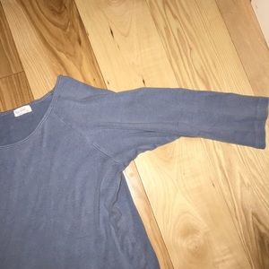 grayish blue brandy melville 3/4 sleeve top